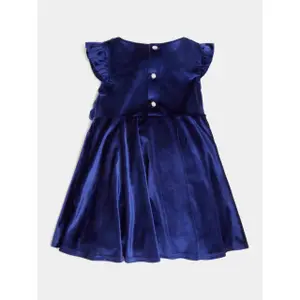 Velvet dress with flowers girl Guess image-1
