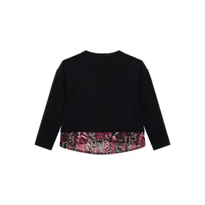 Long sleeve baby girl t-shirt Guess High Low Chiffon image-0