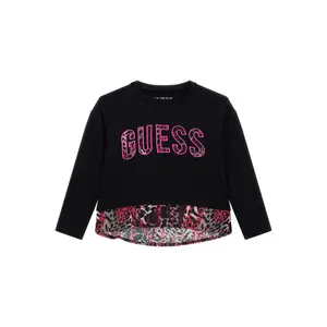 Long sleeve baby girl t-shirt Guess High Low Chiffon image-1