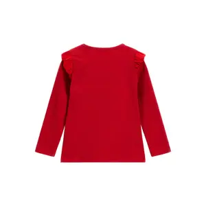 Long-sleeved t-shirt with frills on girl's shoulders Guess image-1