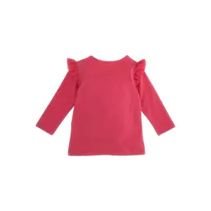 Long-sleeved t-shirt with frills on girl's shoulders Guess image-1