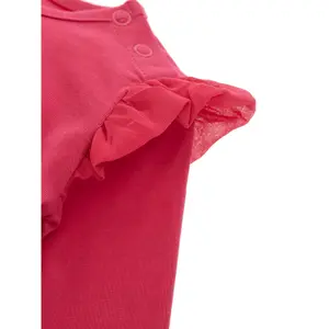 Long-sleeved t-shirt with frills on girl's shoulders Guess image-2