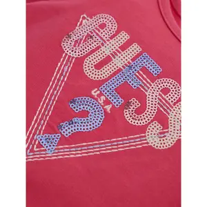 Long-sleeved t-shirt with frills on girl's shoulders Guess image-3