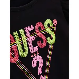 Long-sleeved t-shirt with frills on girl's shoulders Guess image-2