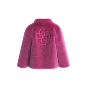 Faux fur zipped baby girl fleece Guess image-1