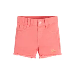 Girl's cotton twill shorts Guess image-0