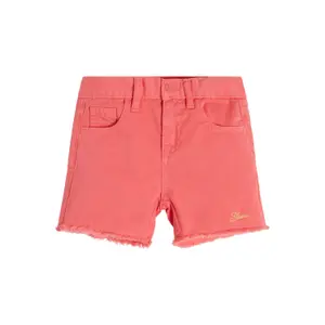 Girl's cotton twill shorts Guess image-2