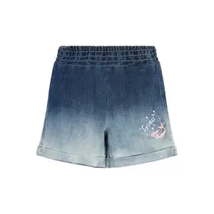Girl's shaded denim shorts Guess Pull on image-1