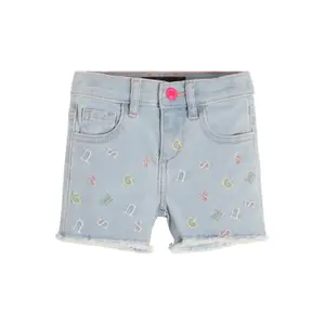 Baby girl embroidered denim shorts Guess image-5