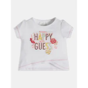 Girl's organic jersey T-shirt Guess image-2