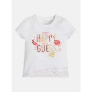 Girl's organic jersey T-shirt Guess image-4