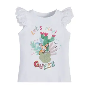 Girl's organic jersey T-shirt Guess image-2