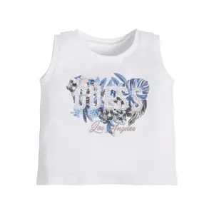 Girl's organic jersey tank top Guess image-1
