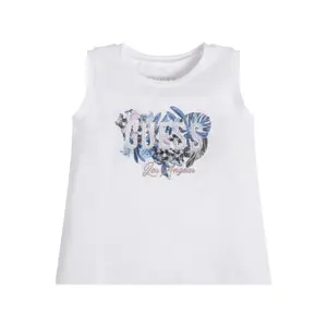 Girl's organic jersey tank top Guess image-2