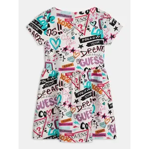 Girl's stretch jersey dress Guess image-3