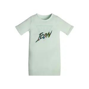 Girl's t-shirt dress with rolled up sleeves Guess image-1