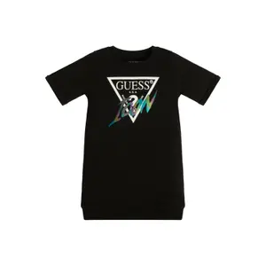 Girl's t-shirt dress with rolled up sleeves Guess image-1