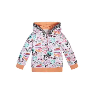 Sweat hooded baby girl cotton Guess image-0
