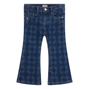 Baby girl flared jeans with laser print Guess STR image-0