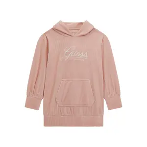 Girls' corduroy hooded dress Guess image-0