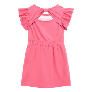 Short-sleeved stretchy jersey dress for baby girl Guess image-1