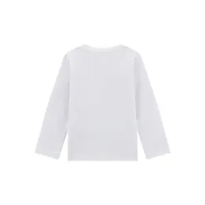 T-shirt με τριγωνικό λογότυπο με παγιέτες και μακριά μανίκια για κορίτσι Guess image-1