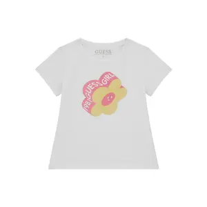Printed cotton t-shirt for kids Guess image-0