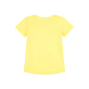 Sequin triangular logo stretch T-shirt for girls Guess image-1