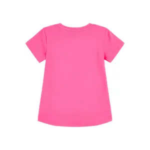 Sequin triangular logo stretch T-shirt for girls Guess image-1