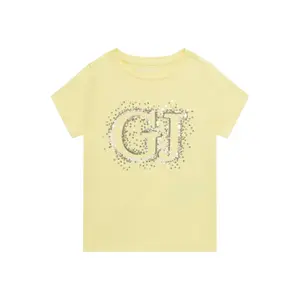 Stretch sequin logo T-shirt for baby girl Guess GJ image-0