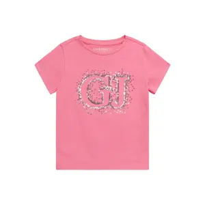 Stretch sequin logo T-shirt for baby girl Guess GJ image-0