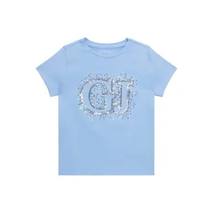 Stretch sequin logo T-shirt for baby girl Guess GJ image-0