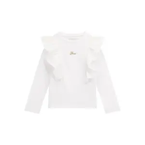 Long sleeve T-shirt with baby chiffon Guess Flounces image-0