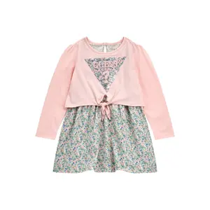 Stretch Jersey Dress with Long Sleeves for Baby Girl Guess image-0