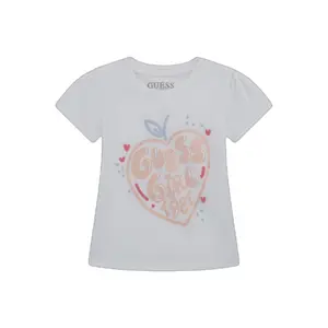 Girl's t-shirt with printed logo on the front Guess High Low image-0