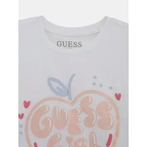 Girl's t-shirt with printed logo on the front Guess High Low image-2