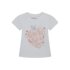 Girl's t-shirt with printed logo on the front Guess High Low image-3