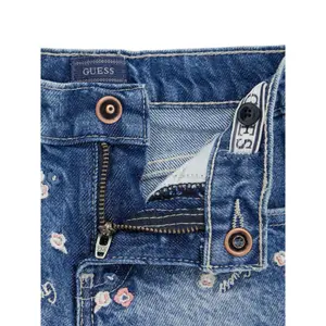 Embroidered girls' denim shorts Guess Rigid image-2