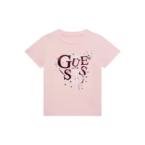 Baby's T-shirt Guess cotton candy pink image-0