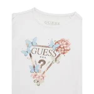 Baby girl long sleeve floral T-shirt Guess image-2