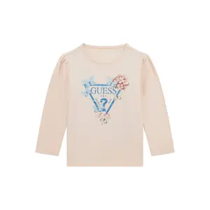 Long-sleeved floral T-shirt for girls Guess image-0