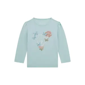 Baby girl long sleeve floral T-shirt Guess image-0