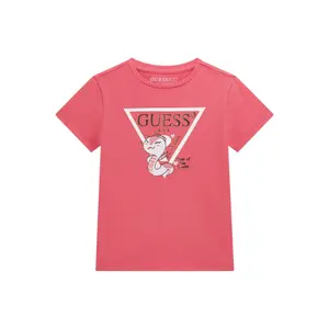 Girl's T-shirt Guess pink image-0