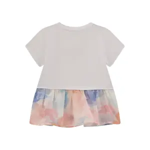 T-shirt with chiffon for baby girl Guess image-1