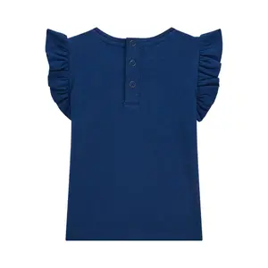 Ruffled mesh t-shirt for girls Guess image-1