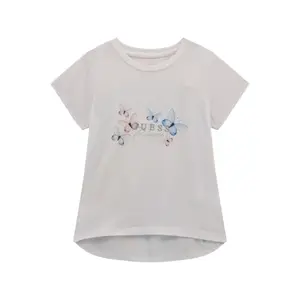 T-shirt with chiffon for baby girl Guess Regular image-0