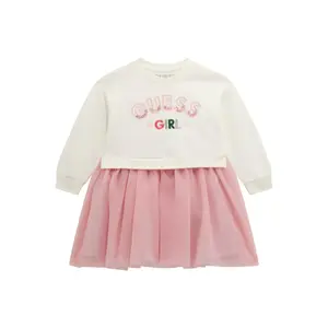 Robe manches longues fille Guess Mixed Fabric image-0