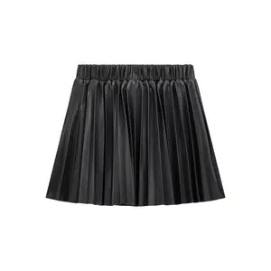 Dziewczęca plisowana spódnica skórzana Guess image-1