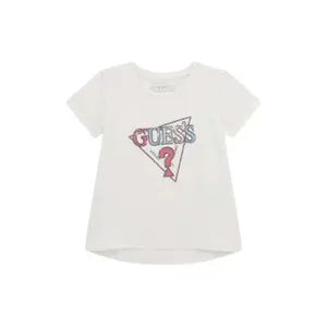 Girl's T-shirt with triangle logo Guess High Low image-0