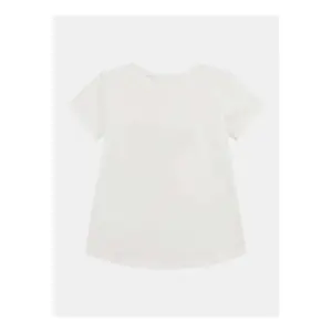 Girl's T-shirt with triangle logo Guess High Low image-1